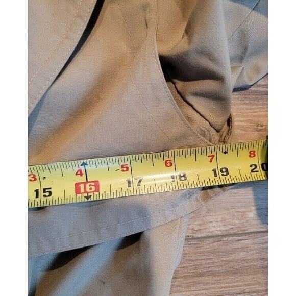 VTG Carol Cohen Trench Coat Women's Longline Drizzle Small Khaki Tan Union Made - Picture 8 of 12